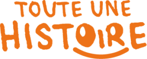 Logo toute une histoire orange vif