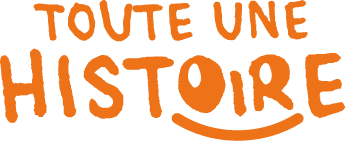 Logo toute une histoire orange vif