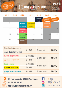 L'Imaginarium - Planning de mai 2025