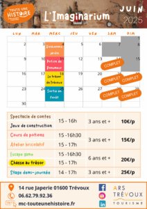 L'Imaginarium - Planning de juin 2025