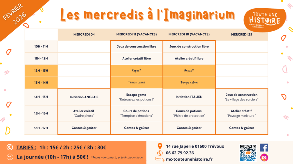Les Mercredis à l'Imaginarium de Toute une Histoire - Février 2026